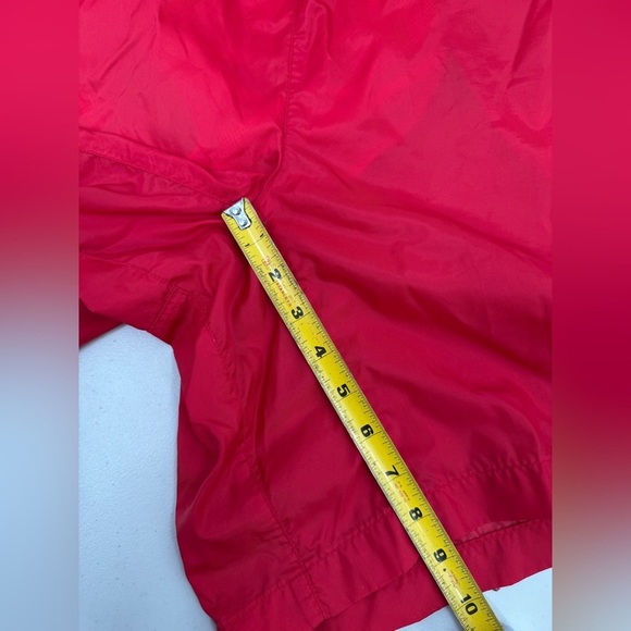 Vintage Nike Trunk Shorts L Red 90s Swoosh Mesh Lined Nylon Swimwear Running Y2K - Picture 11 of 12